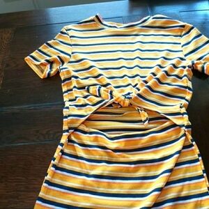 👗BLUENOTES CROP STRIPED DRESS/NEW/B4